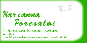 marianna porcsalmi business card